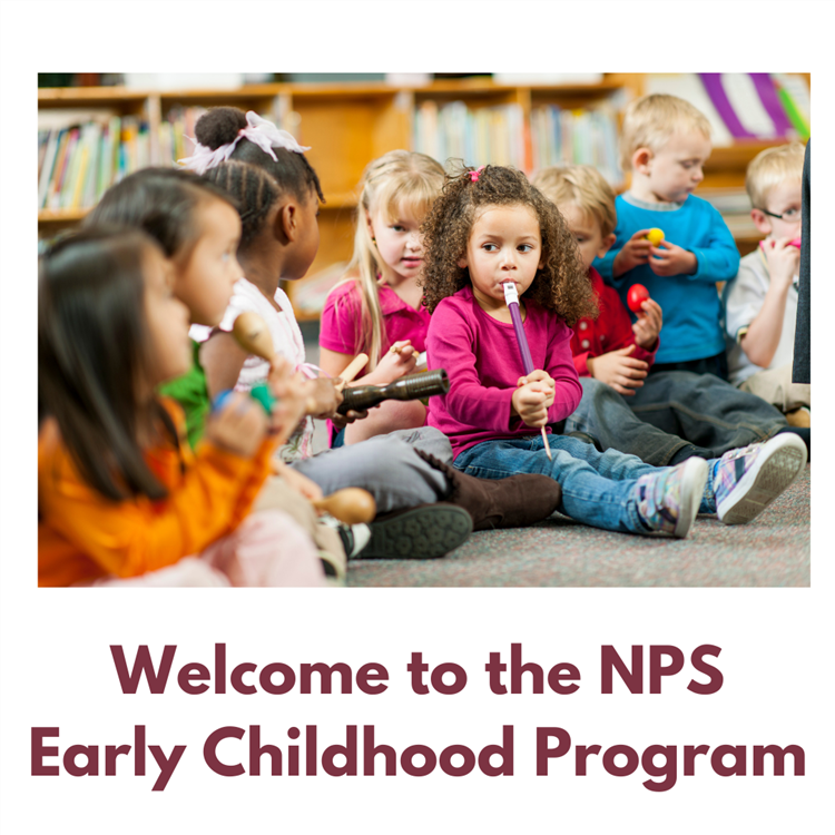 preschool students playing musical instruments